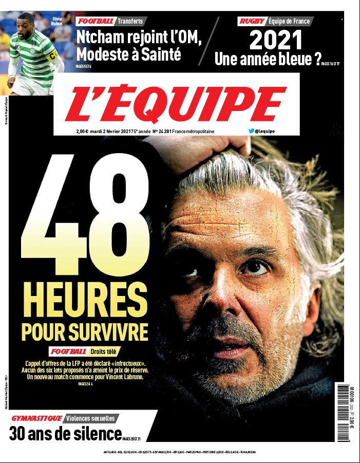 L’equipe du 02 Février 2021