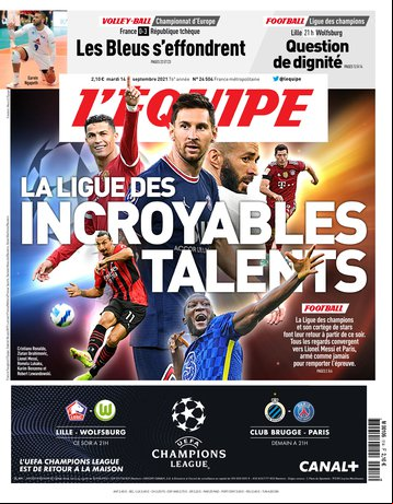 L’equipe du 14 Septembre 2021