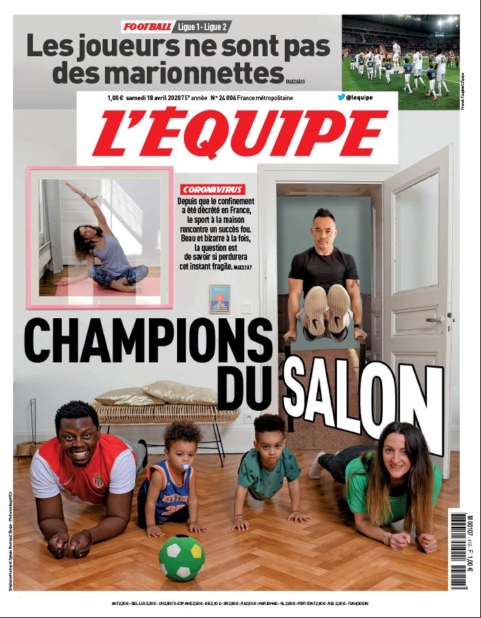 L’equipe du 18 Avril 2020