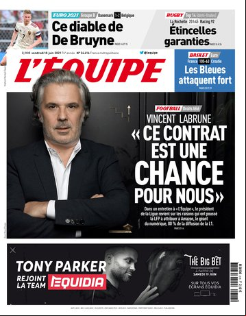 L’equipe du 18 Juin 2021