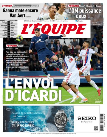 L’equipe du 20 Septembre 2021