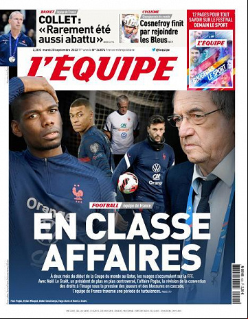 L'equipe du 20 Septembre 2022