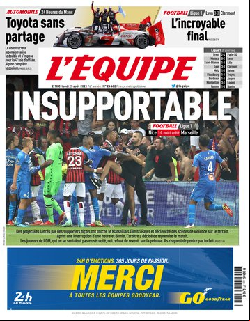 L’equipe du 23 Aout 2021