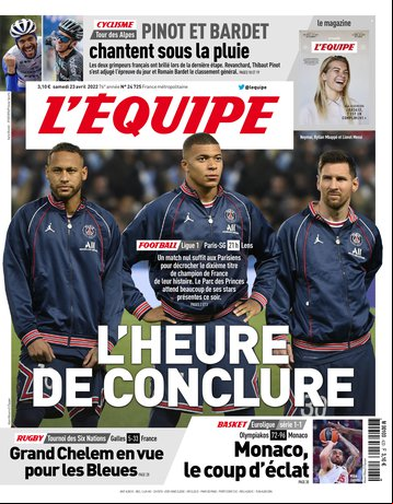 L’equipe du 23 Avril 2022