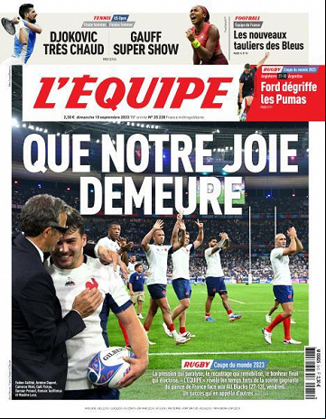 L'equipe du Dimanche 10 Septembre 2023