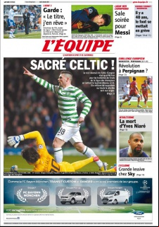 L' Equipe du Jeudi 06 Décembre 2012