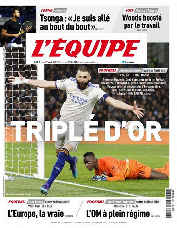 L’equipe du Jeudi 07 Avril 2022