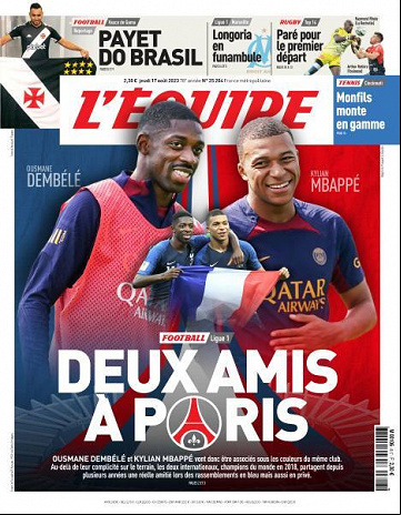 L'equipe du Jeudi 17 Août 2023
