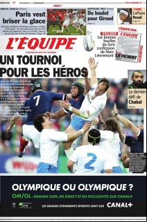 L'Equipe edition du 04 Fevrier 2012