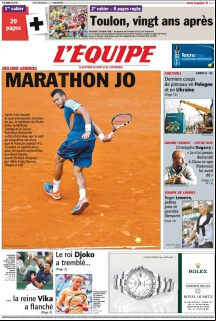 L'equipe Edition du 04 Juin 2012