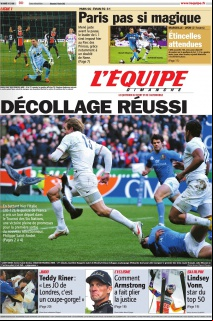 L'Equipe edition du 05 Fevrier 2012