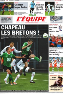 L'Equipe edition du 09Janvier 2012
