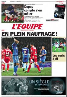 L'Equipe edition du 10 mars 2012