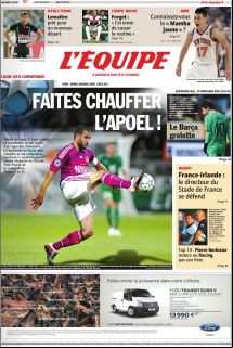 L'equipe Edition du 14 Fevrier 2012
