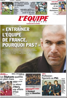 L'equipe Edition du 14 Octobre 2012