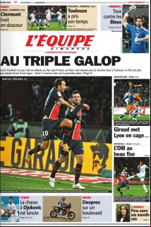 L'Equipe edition du 15 Janvier 2012
