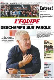 L'equipe Edition du 17 Août 2012