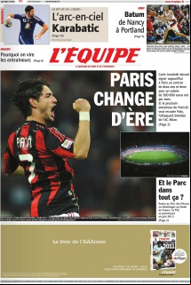 L'Equipe edition du 28 decembre 2011