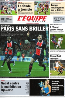 L'Equipe edition du 29 Janvier 2012