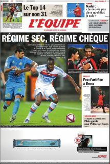 L'Equipe edition du 30 decembre 2011