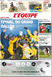 L'equipe Edition du 7 Janvier 2013