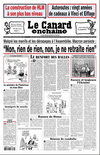 Le Canard Enchaîné - 22 février 2023