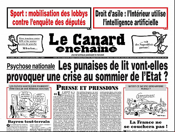 Le Canard Enchaîné Du Mercredi 04 Octobre 2023