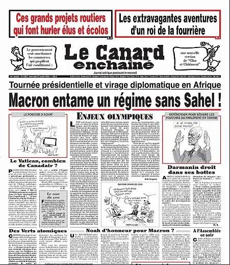Le Canard Enchaîné du Mercredi 10 Aout 2022