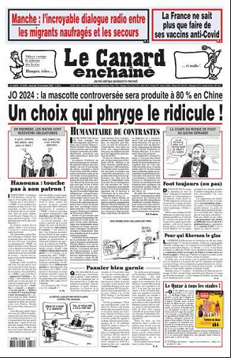 Le Canard Enchaîné du Mercredi 16 Novembre 2022