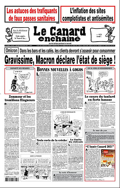 Le Canard enchaîné - 29 Decembre 2021