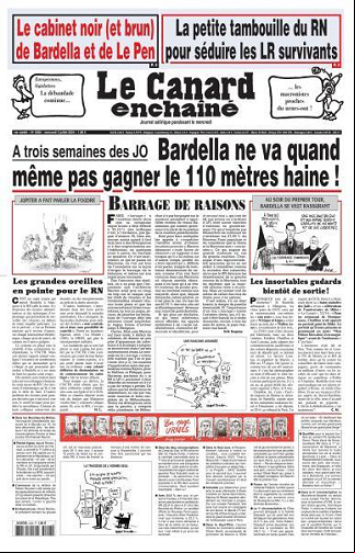 Le Canard Enchaîné du 03 Juillet FRENCH PDF 2024 FRENCH PDF 2024