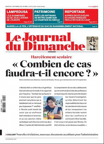 Le Journal du Dimanche - 17 Septembre 2023