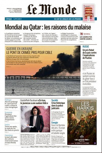 Le Monde du 09 Octobre 2022