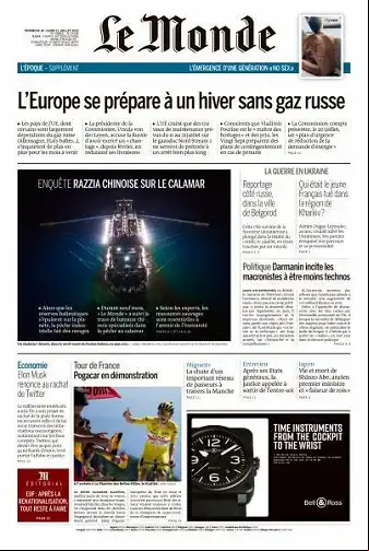 Le Monde du 10 Juillet 2022