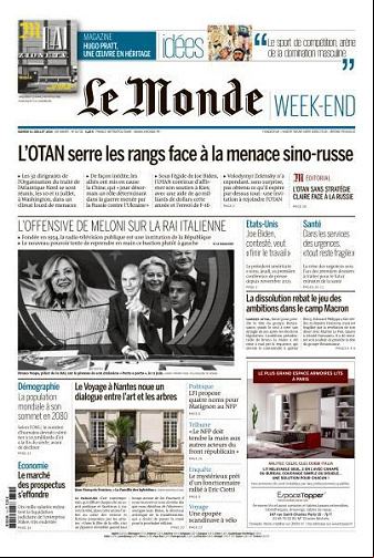 Le Monde du 13 Juillet FRENCH PDF 2024