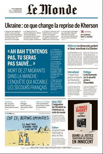 Le Monde du 15 Novembre 2022