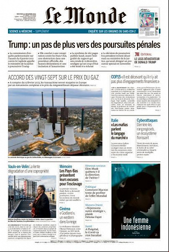 Le Monde du 21 Décembre 2022