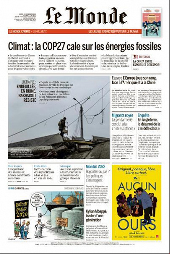Le Monde du 22 Novembre 2022