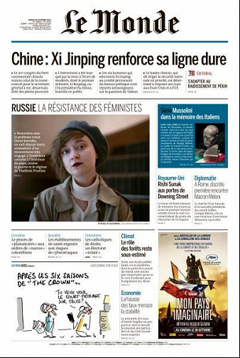 Le Monde du 25 Octobre 2022