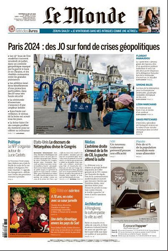 Le Monde du 26 Juillet FRENCH PDF 2024