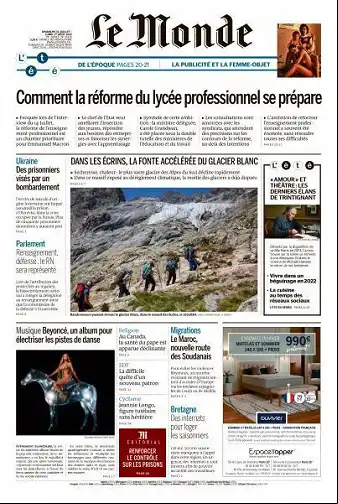 Le Monde du 31 Juillet 2022