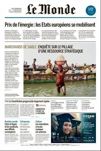 Le Monde du 6 Septembre 2022