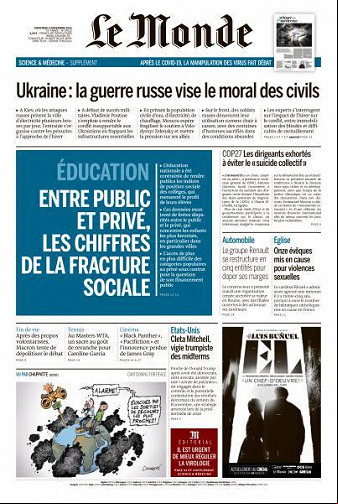 Le Monde du 9 Novembre 2022