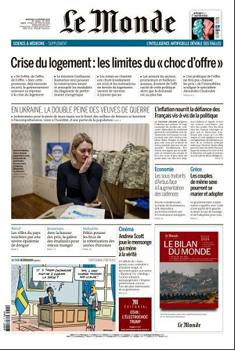 Le Monde du Mercredi 14 Février 2024