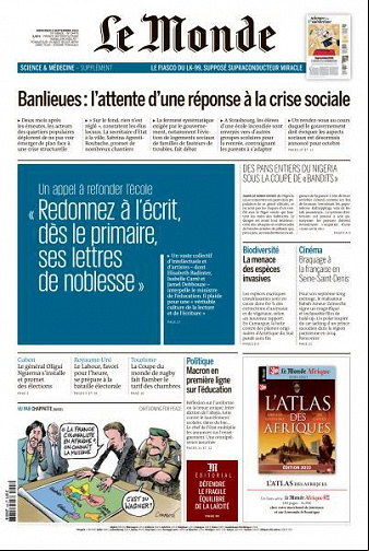 Le Monde du Mercredi 6 Septembre 2023
