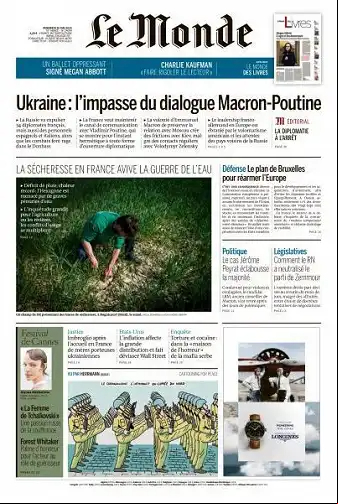 Le Monde du Vendredi 20 Mai 2022