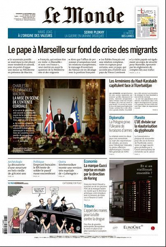 Le Monde du Vendredi 22 Septembre 2023