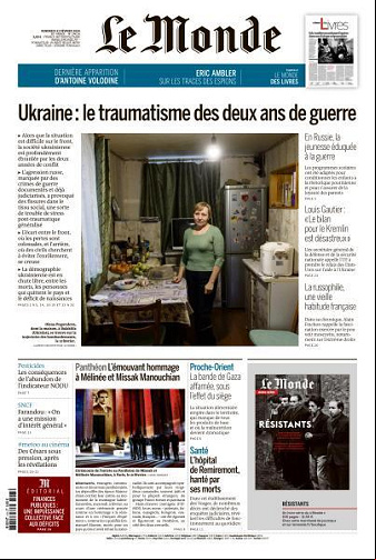Le Monde du Vendredi 23 Février 2024