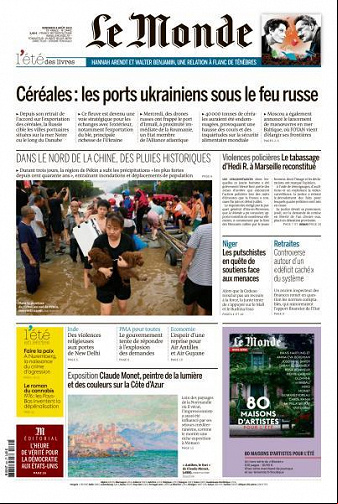 Le Monde du Vendredi 4 Août 2023