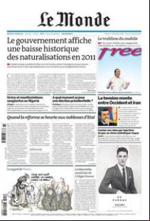 Le Monde Edition du 11 Janvier 2012